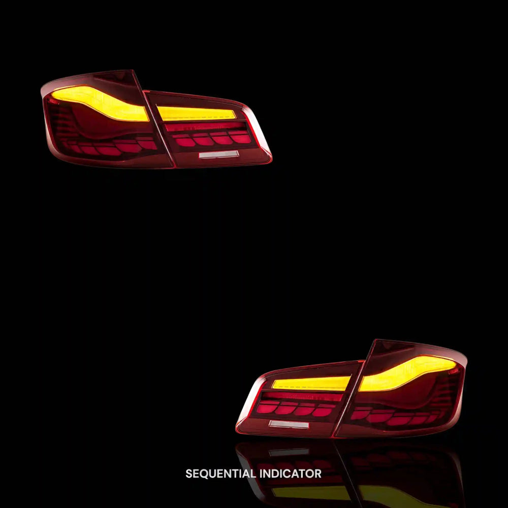 
                  
                    Sequential Red Full LED Tail Lights – Fits BMW 5 - Series F10 / F18 (2011 - 2017) | (LH + RH) Pair - Blckline Automotive
                  
                