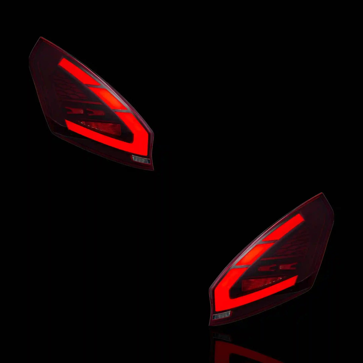 Sequential Red Full LED Tail Lights – Fits Ford Fiesta WS / WT / WZ (2008 - 2019) | LH + RH Pair - Blckline Automotive