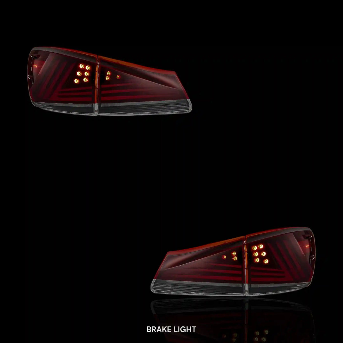 Sequential Red Full LED Tail Lights – Fits Lexus IS - F USE20 (2008 - 2012) | LH + RH Pair - Blckline Automotive