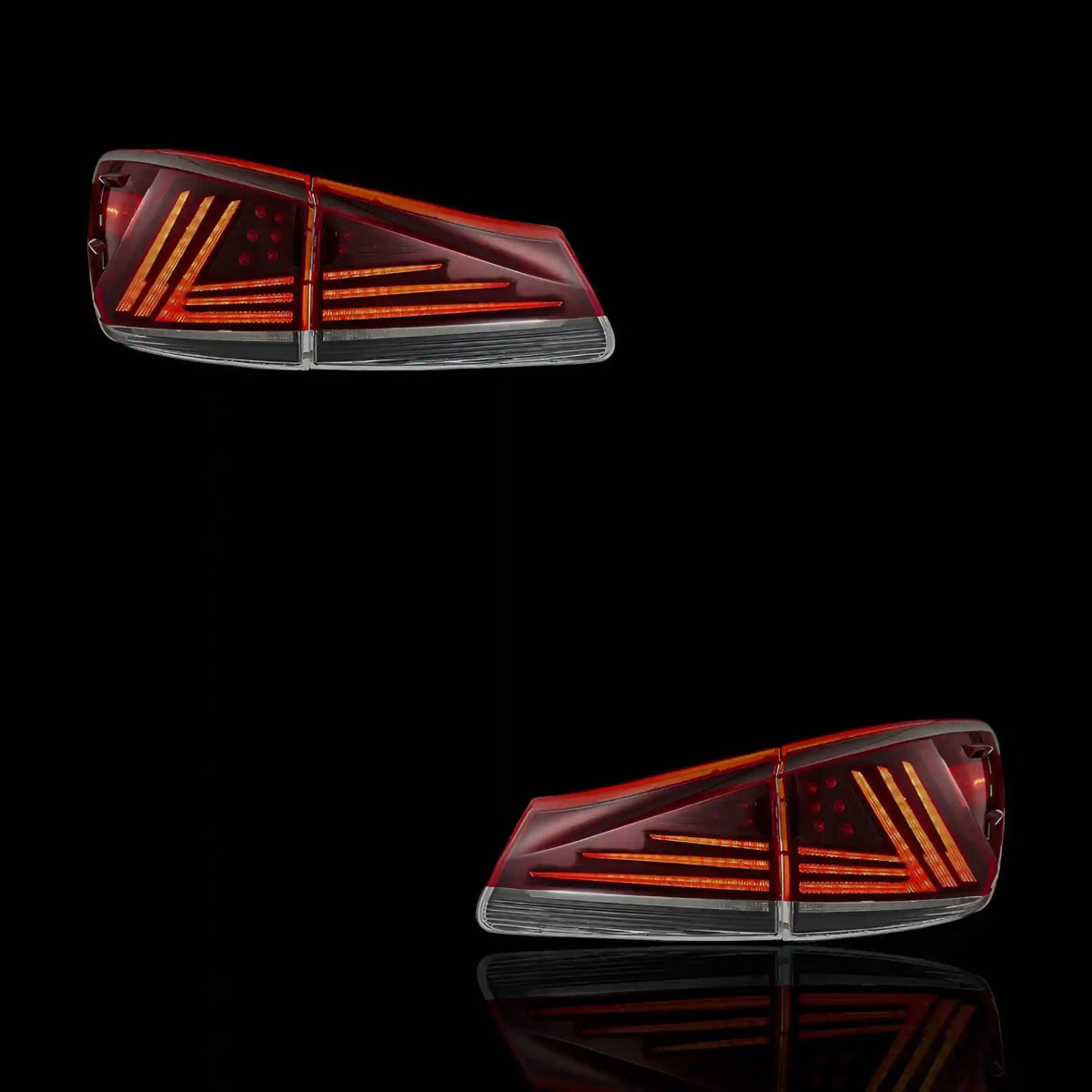 Sequential Red Full LED Tail Lights – Fits Lexus IS - F USE20 (2008 - 2012) | LH + RH Pair - Blckline Automotive