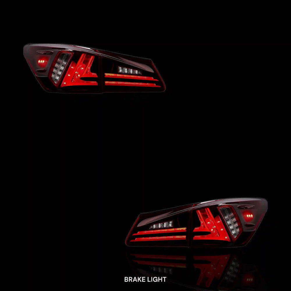 Sequential Red Full LED Tail Lights – Fits Lexus IS250 GSE20 / GSE30 (2006 - 2013) | LH + RH Pair - Blckline Automotive