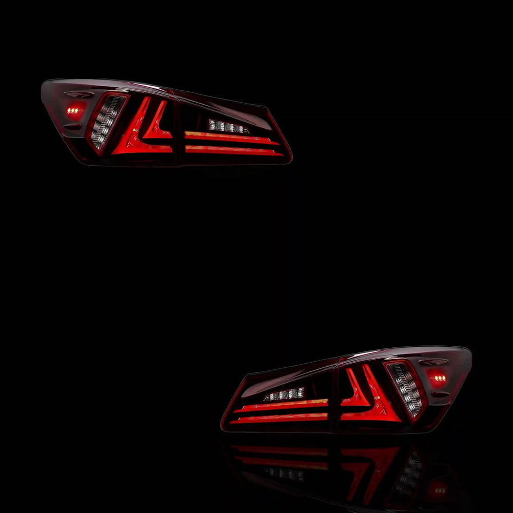 Sequential Red Full LED Tail Lights – Fits Lexus IS250 GSE20 / GSE30 (2006 - 2013) | LH + RH Pair - Blckline Automotive