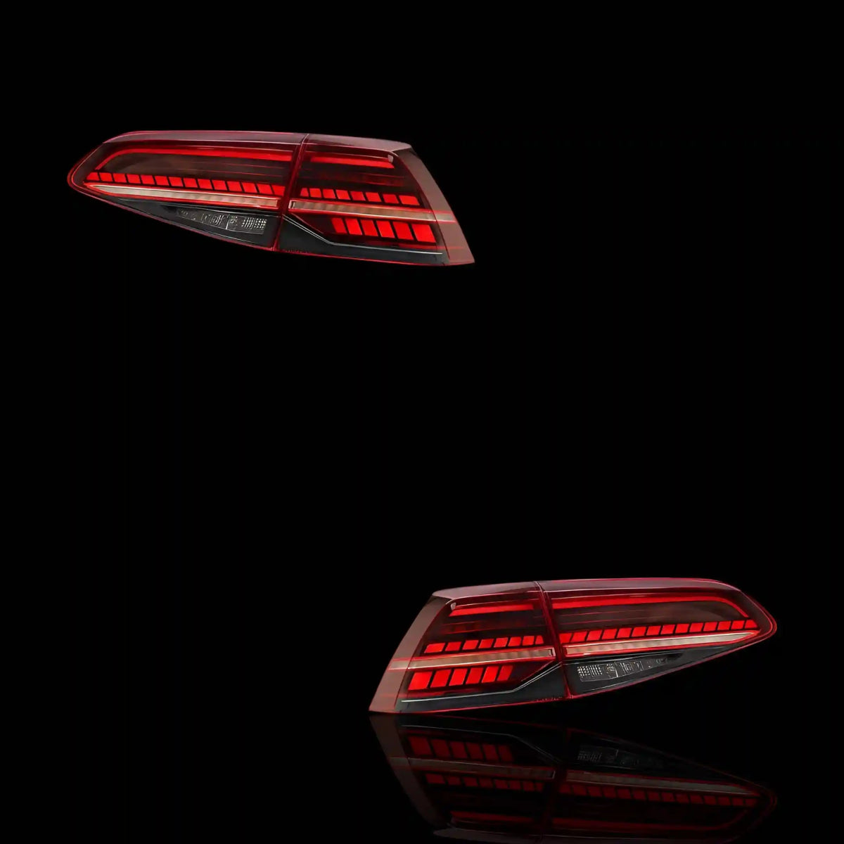 Sequential Red Full LED Tail Lights – Fits Volkswagen Golf MK7 (2013 - 2019) | LH + RH Pair - Blckline Automotive