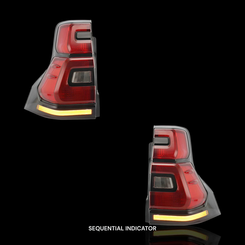 
                  
                    Sequential Red Smoked LED Tail Lights – Fits Toyota LandCruiser Prado 150 Series (2010–2017) | LH + RH Pair - Blckline Automotive
                  
                