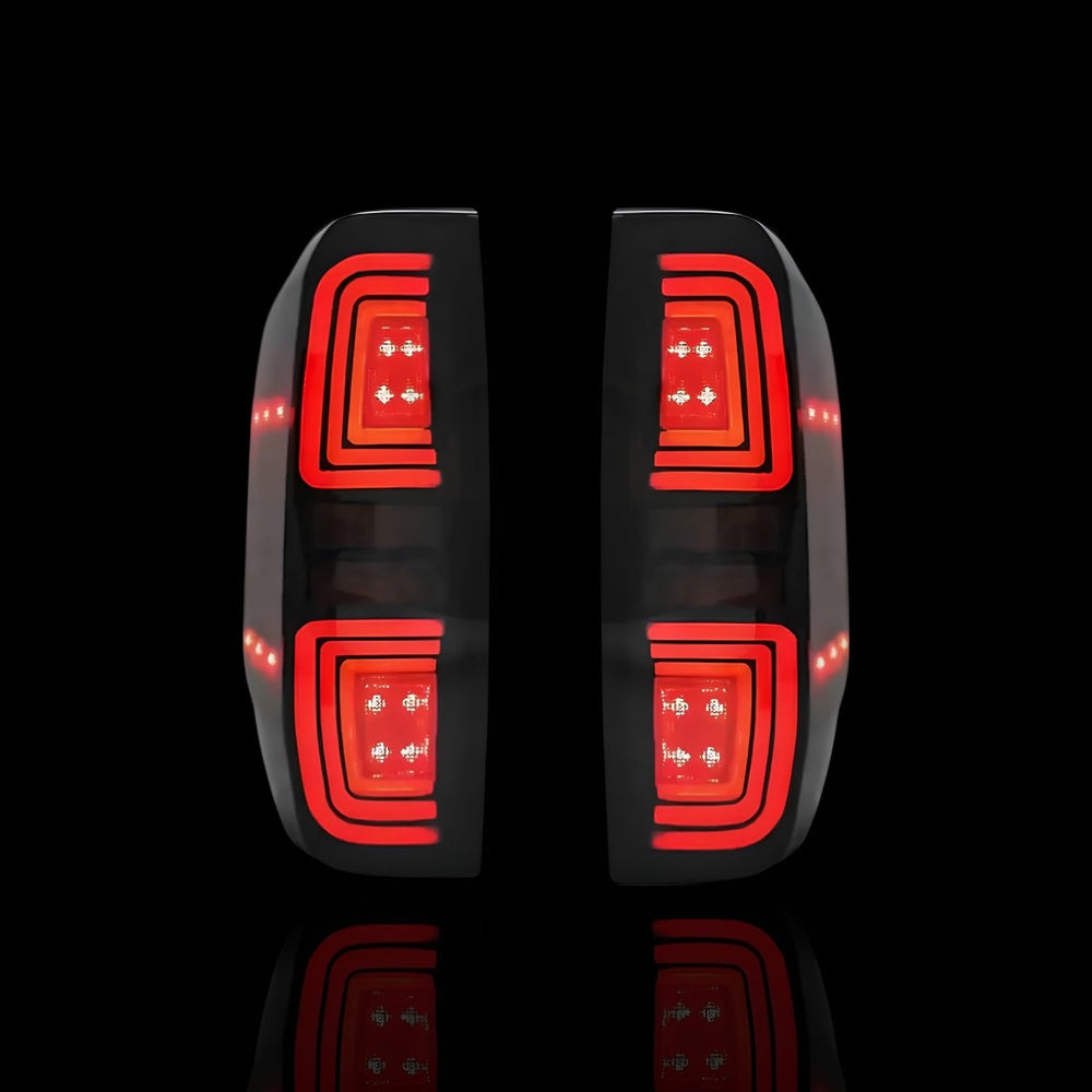 Sequential Smoked Black LED Tail Lights – Fits Nissan Navara D40 (2005–2015) | LH + RH Pair - Blckline Automotive