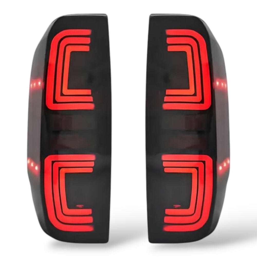 Sequential Smoked Black LED Tail Lights – Fits Nissan Navara D40 (2005 ...