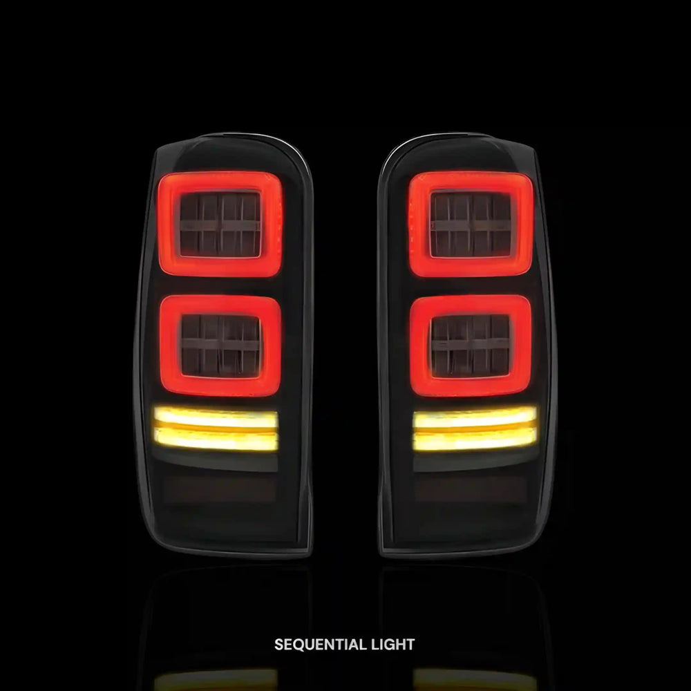 Sequential Smoked Block Style Full LED Tail Lights – Fits Mitsubishi Triton MR (2019 - 2022) | LH + RH Pair - Blckline Automotive