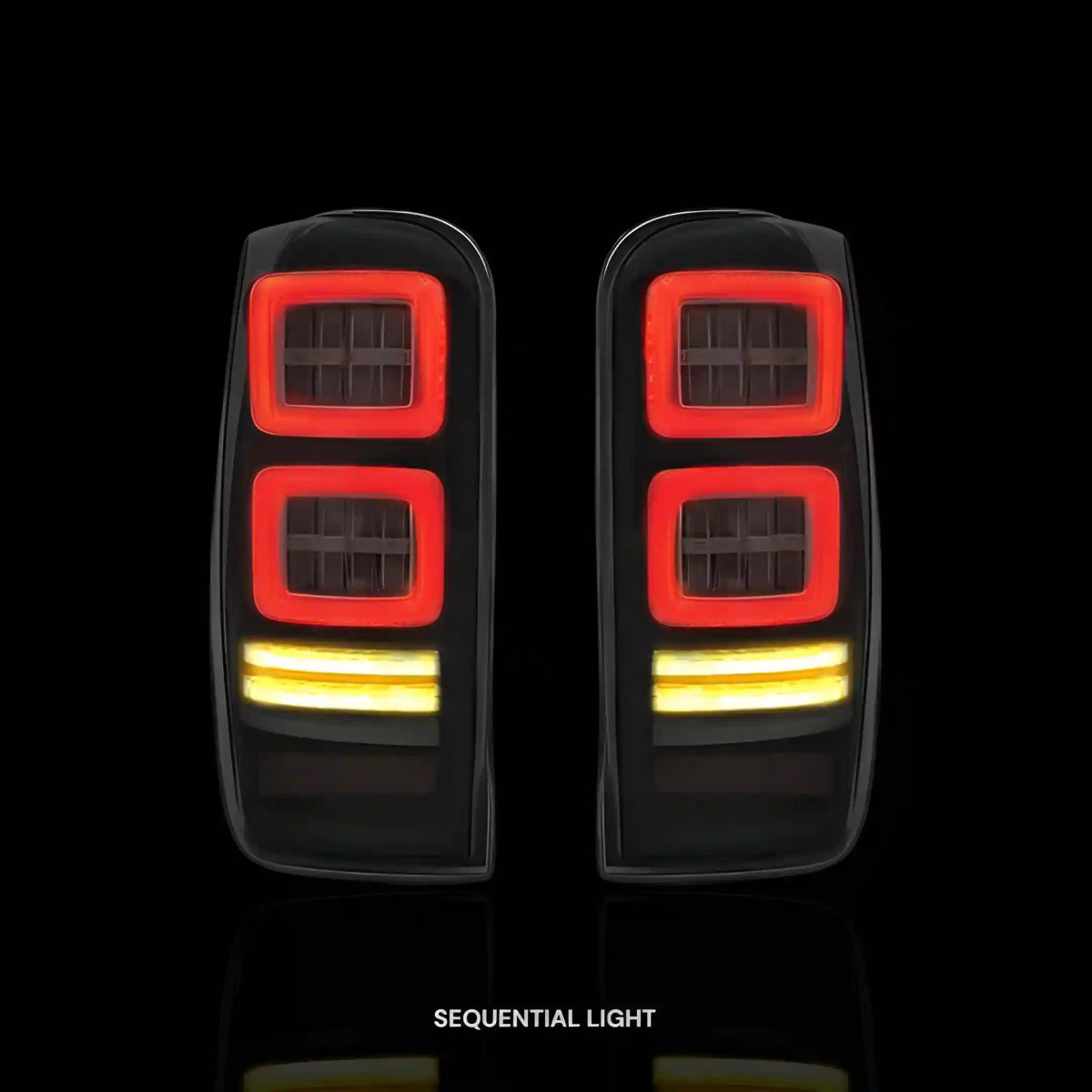 Sequential Smoked Block Style Full LED Tail Lights – Fits Mitsubishi Triton MR (2019 - 2022) | LH + RH Pair - Blckline Automotive