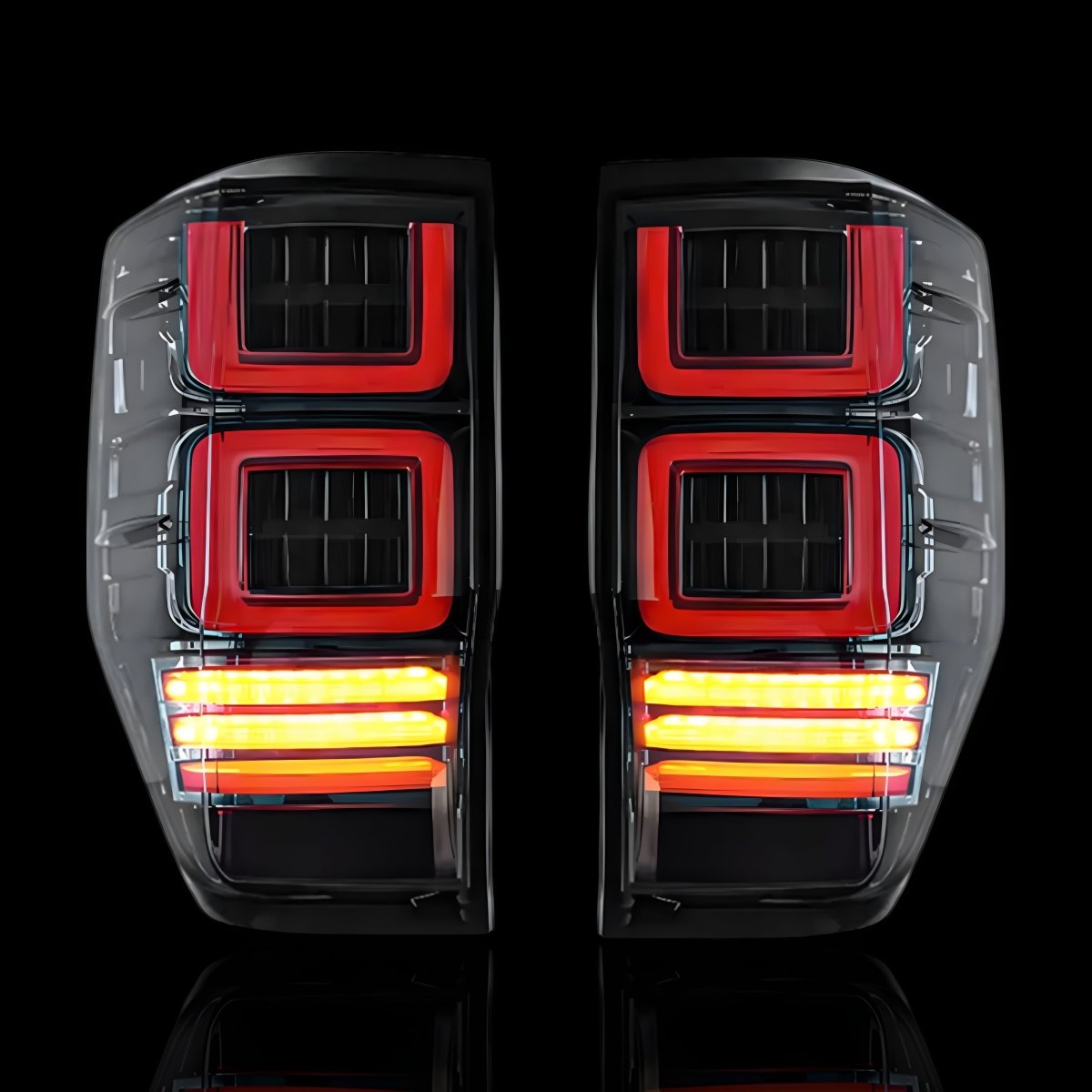Sequential Smoked LED Tail Lights – Fits Ford Ranger PX MK1 / MK2 / MK3 (2012–2021) | LH + RH Pair - Blckline Automotive
