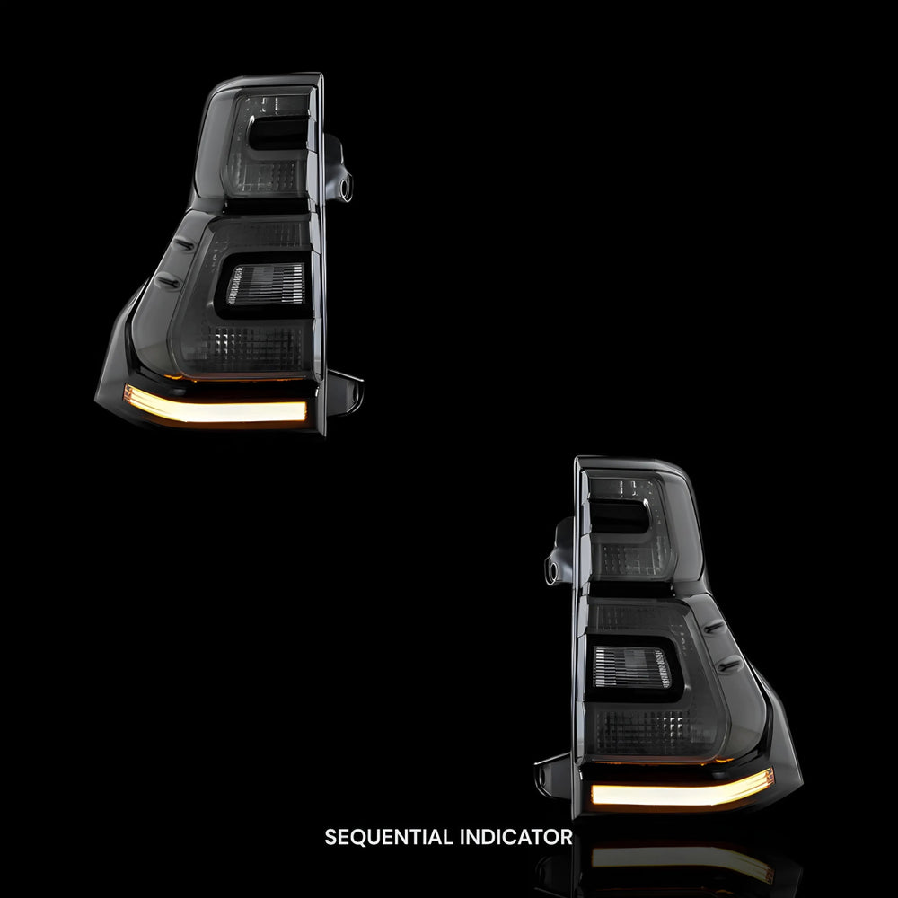 
                  
                    Sequential Smoked LED Tail Lights – Fits Toyota Prado 150 Series (2010–2017) | LH + RH Pair - Blckline Automotive
                  
                