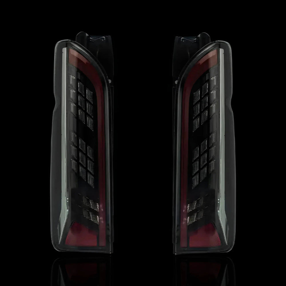 
                  
                    Sequential Smoked Tail Lights – Fits Toyota Hiace H200 (2005–2018) | LH + RH Pair - Blckline Automotive
                  
                