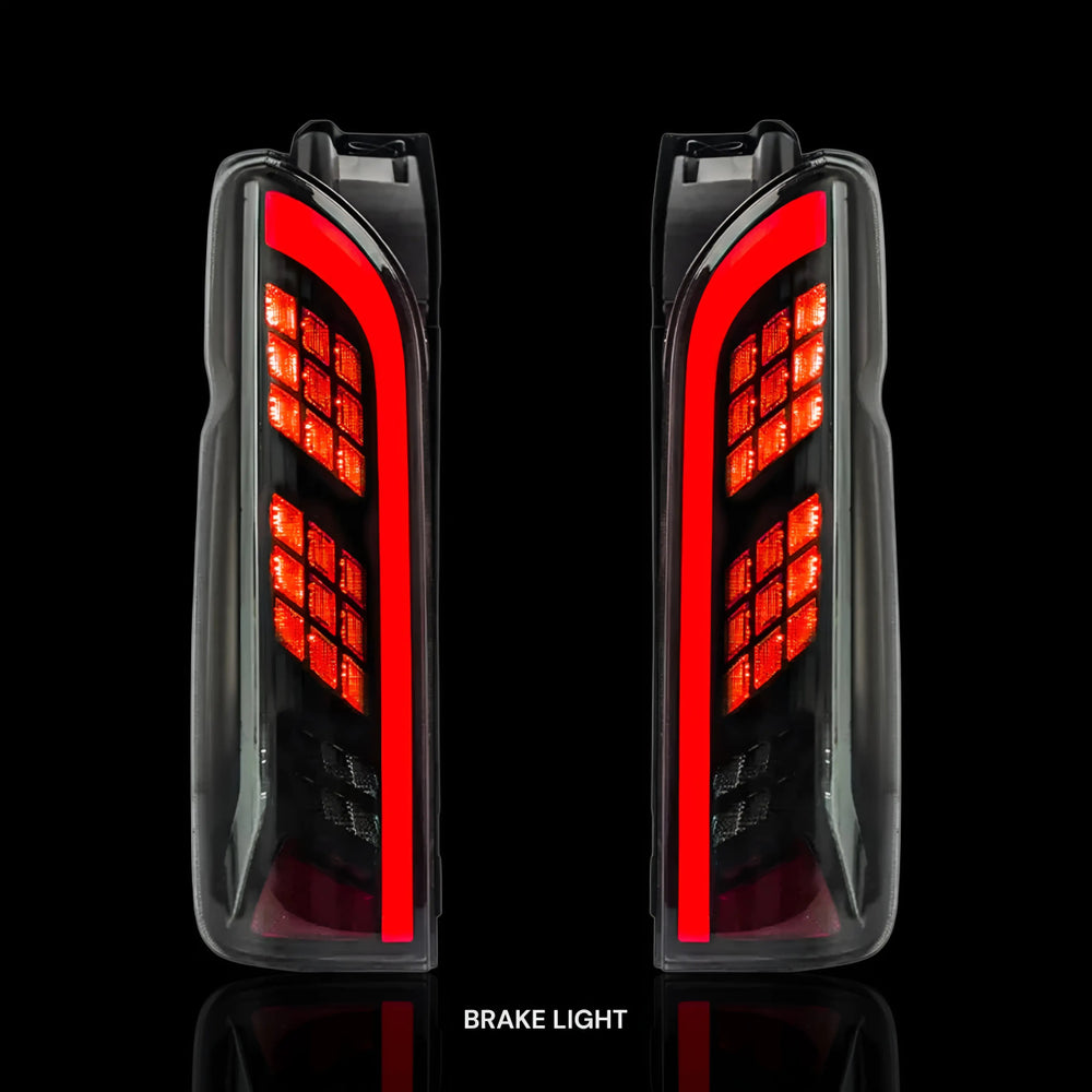 Sequential Smoked Tail Lights – Fits Toyota Hiace H200 (2005–2018) | LH + RH Pair - Blckline Automotive