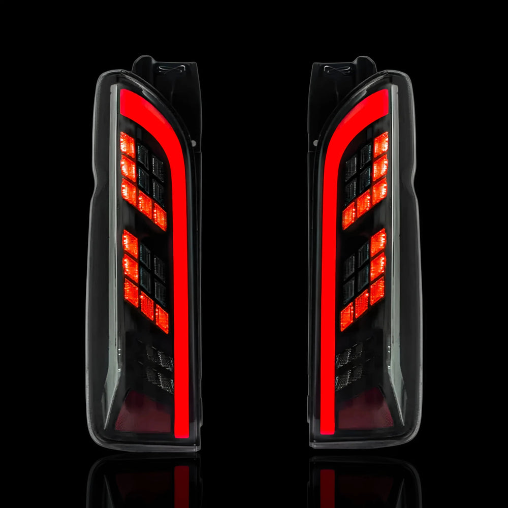 Sequential Smoked Tail Lights – Fits Toyota Hiace H200 (2005–2018) | LH + RH Pair - Blckline Automotive