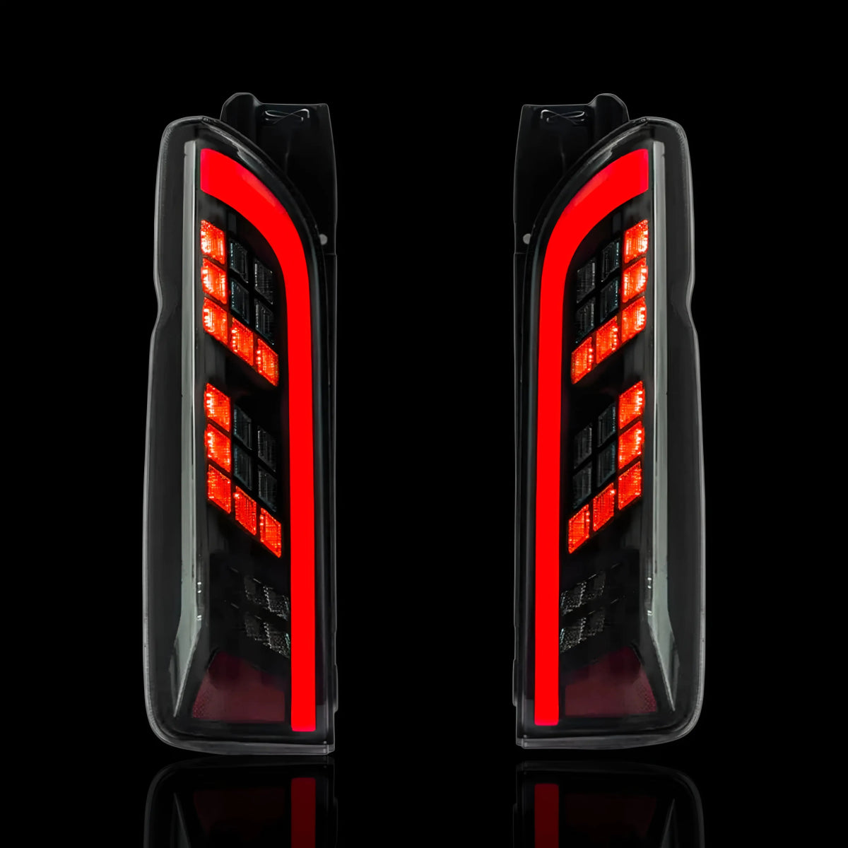 Sequential Smoked Tail Lights – Fits Toyota Hiace H200 (2005–2018) | LH + RH Pair - Blckline Automotive