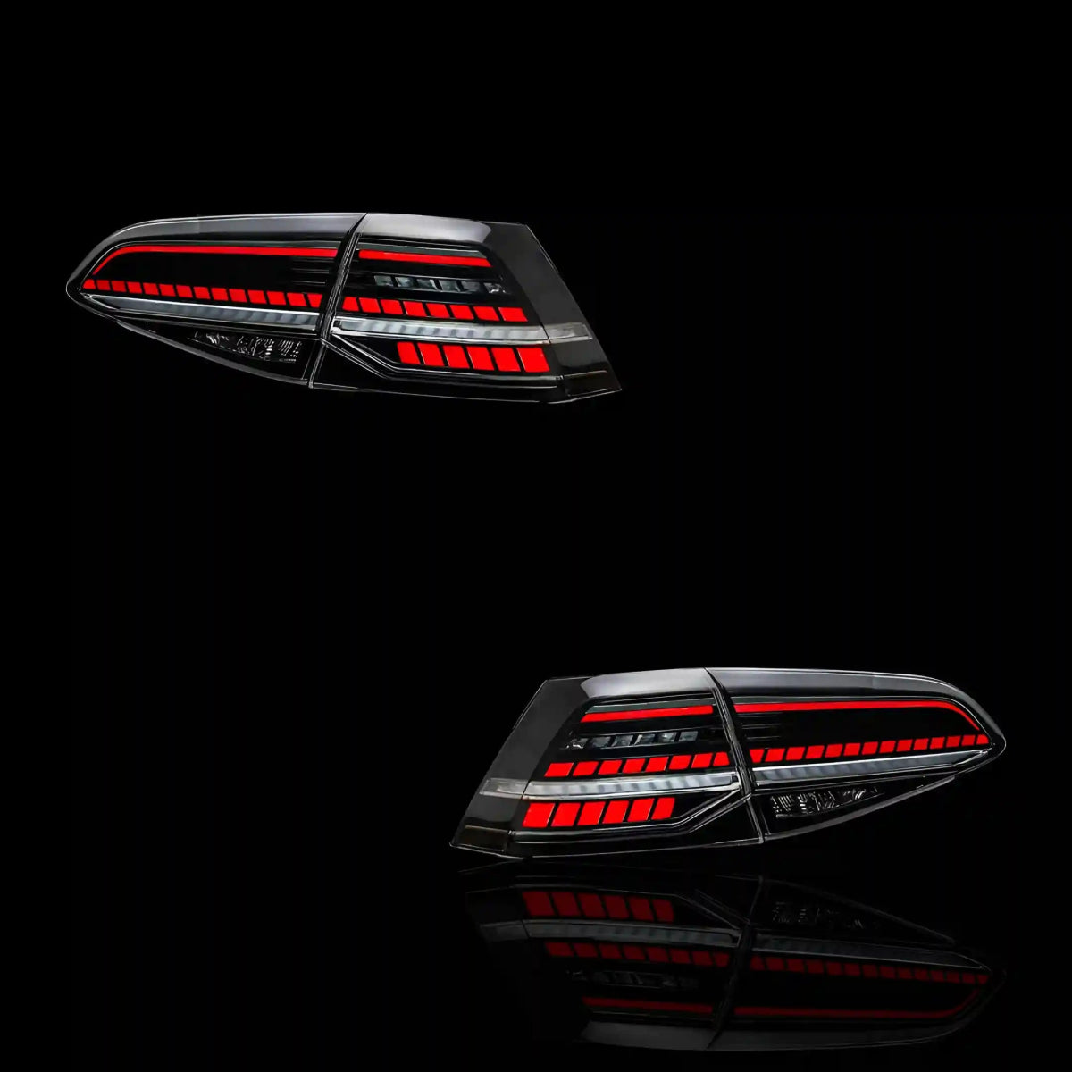 Sequential Smoked Tail Lights – Fits Volkswagen Golf VII MK7 (2013 - 2018) | LH + RH Pair - Blckline Automotive