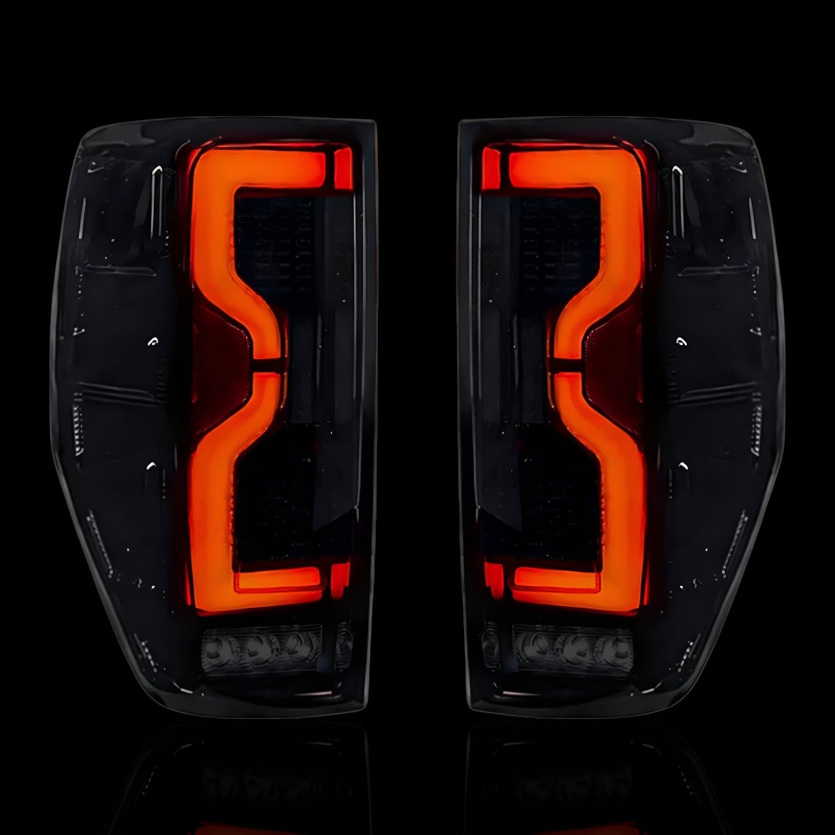 Smoked 3D LED Stripe Tail Lights – Fits Ford Ranger PX MK1 / MK2 / MK3 (2011–2021) | LH + RH Pair - Blckline Automotive