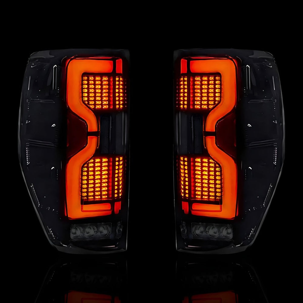 Smoked 3D LED Stripe Tail Lights – Fits Ford Ranger PX MK1 / MK2 / MK3 (2011–2021) | LH + RH Pair - Blckline Automotive