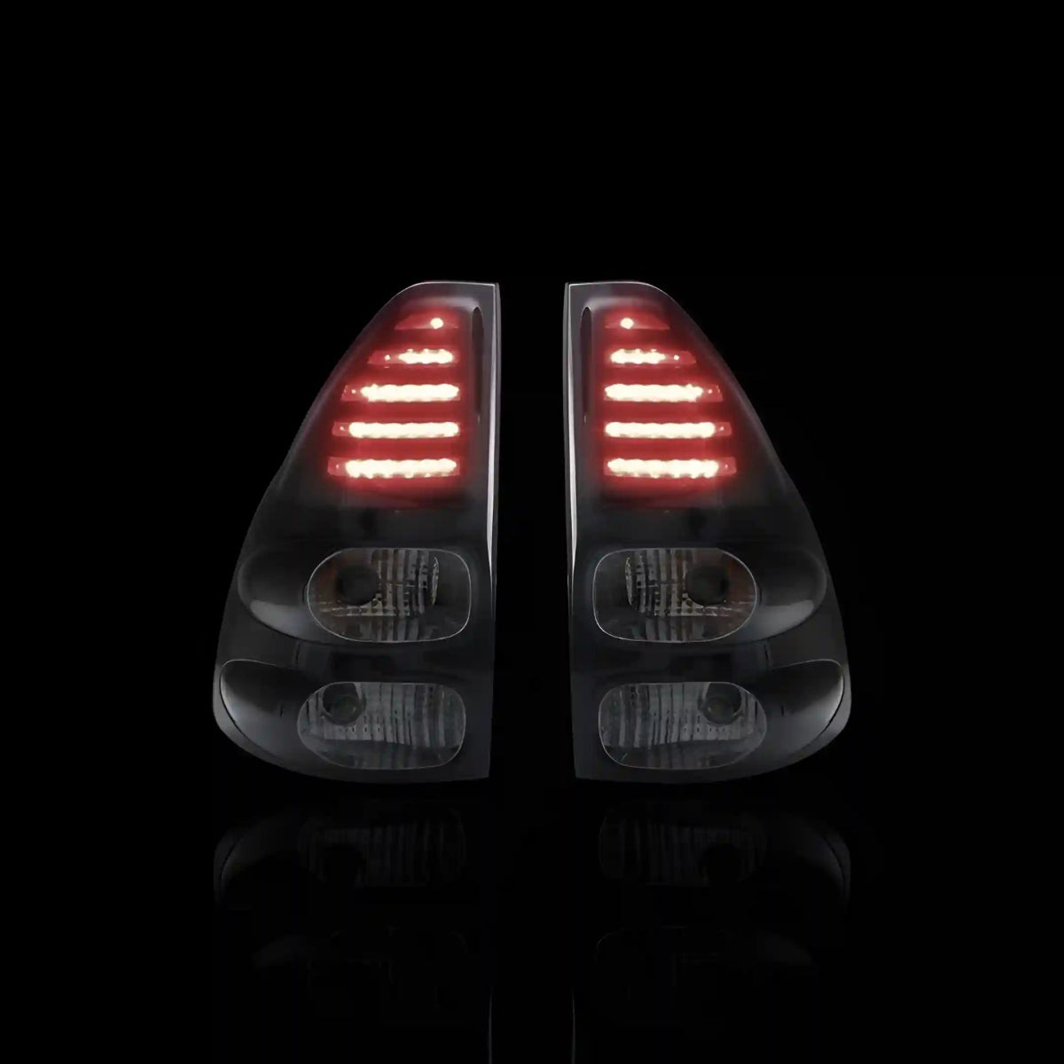 Smoked Black LED Tail Lights – Fits Toyota Prado 120 Series (2003–2009) | LH + RH Pair - Blckline Automotive