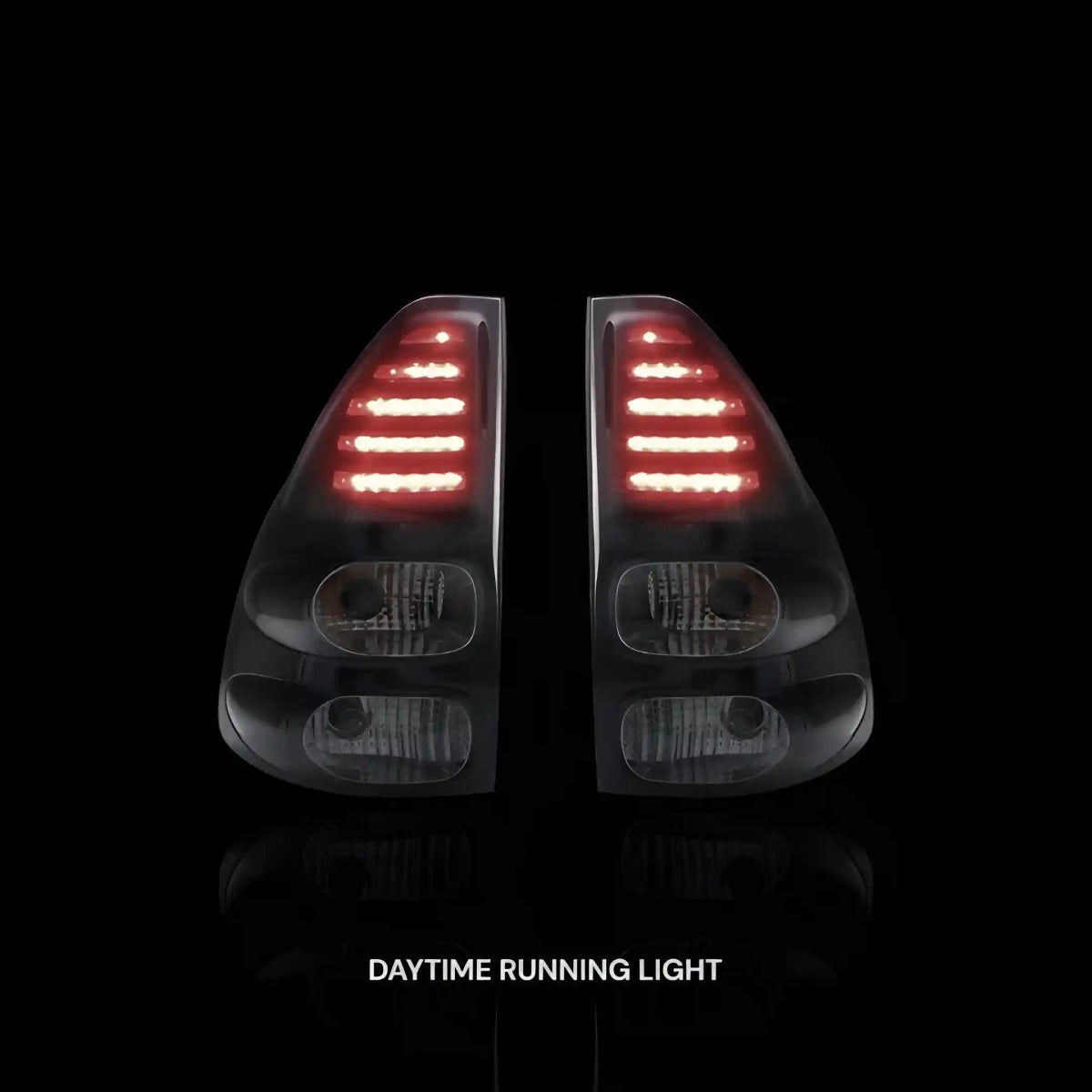 Smoked Black LED Tail Lights – Fits Toyota Prado 120 Series (2003–2009) | LH + RH Pair - Blckline Automotive