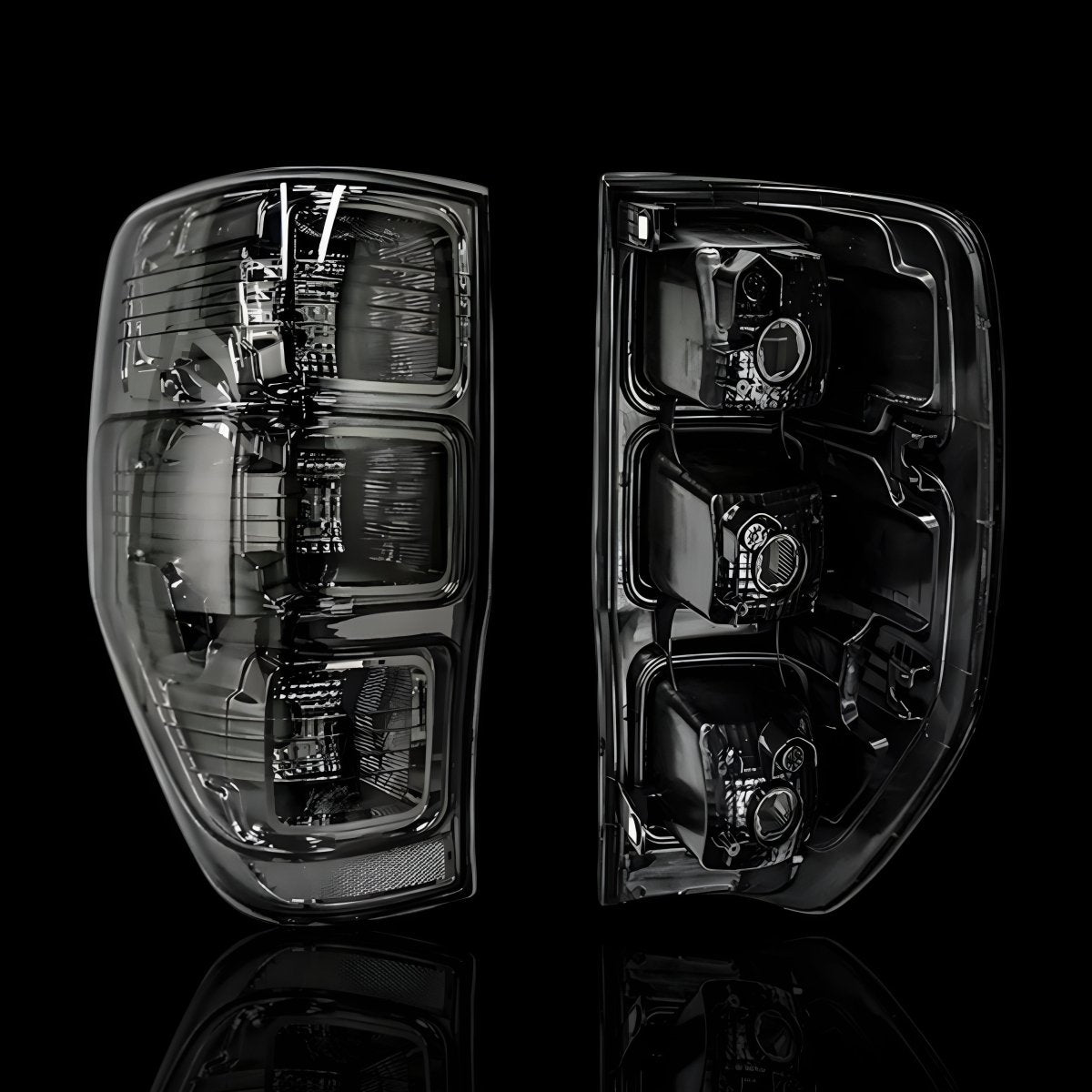 Smoked Black Tail Lights – Fits Ford Ranger PX MK1 / MK2 (2011–2018) | LH + RH Pair - Blckline Automotive