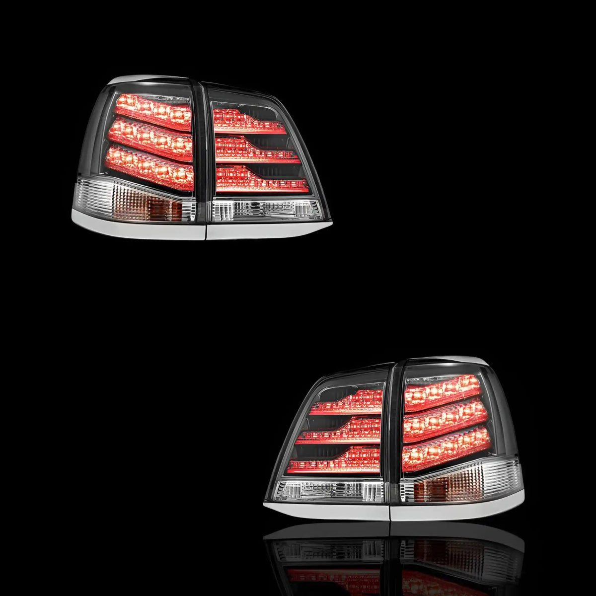 Smoked LED Tail Lights – Fits Toyota LandCruiser 200 Series (2008–2015) | LH + RH Pair - Blckline Automotive