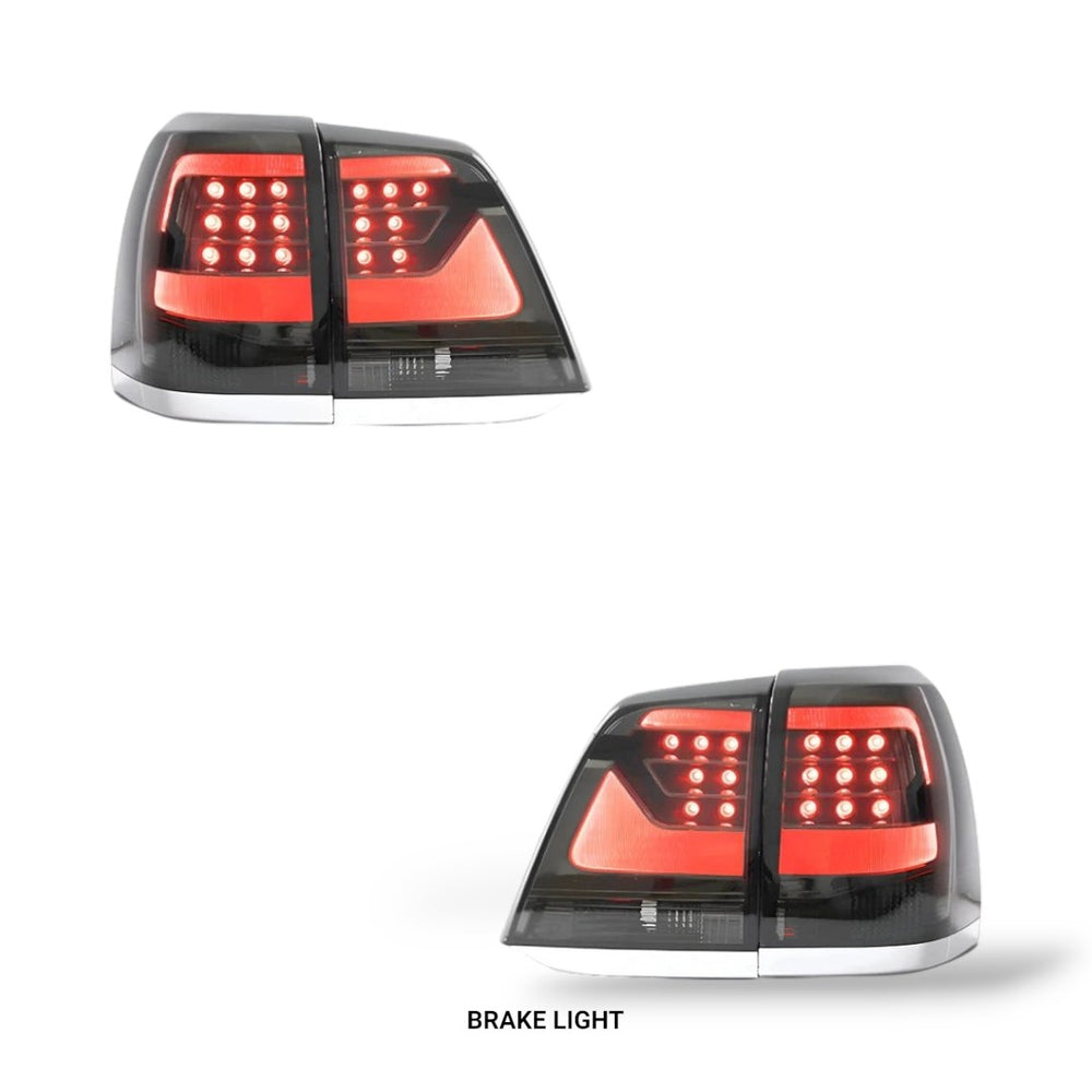 Smoked LED Tail Lights – Fits Toyota LandCruiser 200 Series (2008–2015 ...