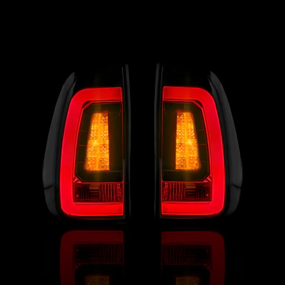 Smoked Red 3D LED Tail Lights – Fits Toyota Hilux N80 (2015–2020) | LH + RH Pair - Blckline Automotive