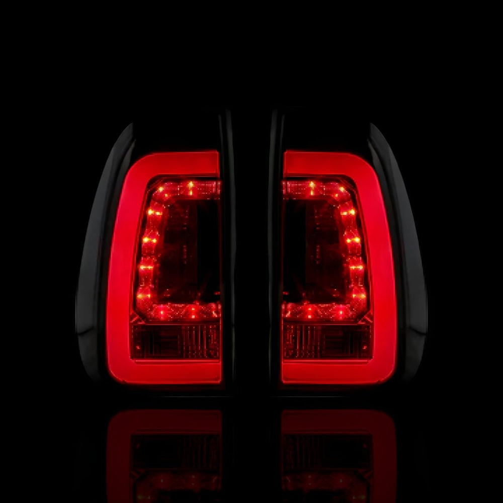 
                  
                    Smoked Red 3D LED Tail Lights – Fits Toyota Hilux N80 (2015–2020) | LH + RH Pair - Blckline Automotive
                  
                