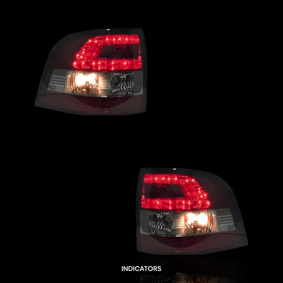 Smoked Red LED Tail Lights – Fits Holden Commodore VE Ute Series 1 & 2 (2007–2013) | LH + RH Pair - Blckline Automotive