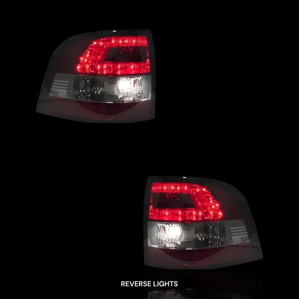 
                  
                    Smoked Red LED Tail Lights – Fits Holden Commodore VF Ute (2013–2017) | LH + RH Pair - Blckline Automotive
                  
                