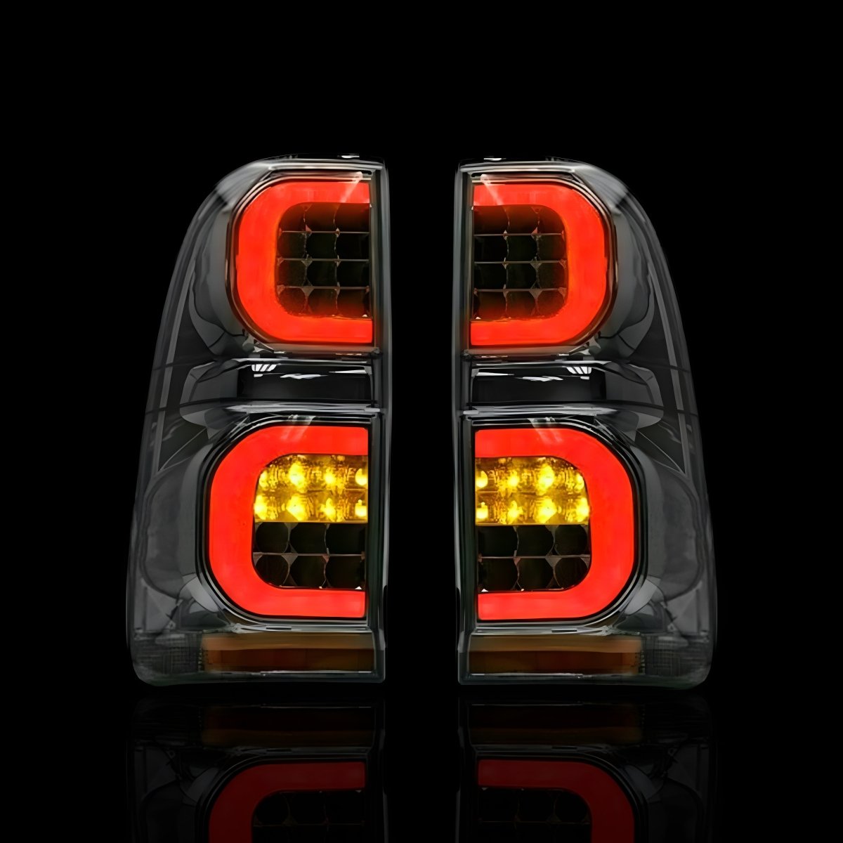 Smoked Tail Lights – Fits Toyota Hilux N70 (2005–2015) | LH + RH Pair - Blckline Automotive