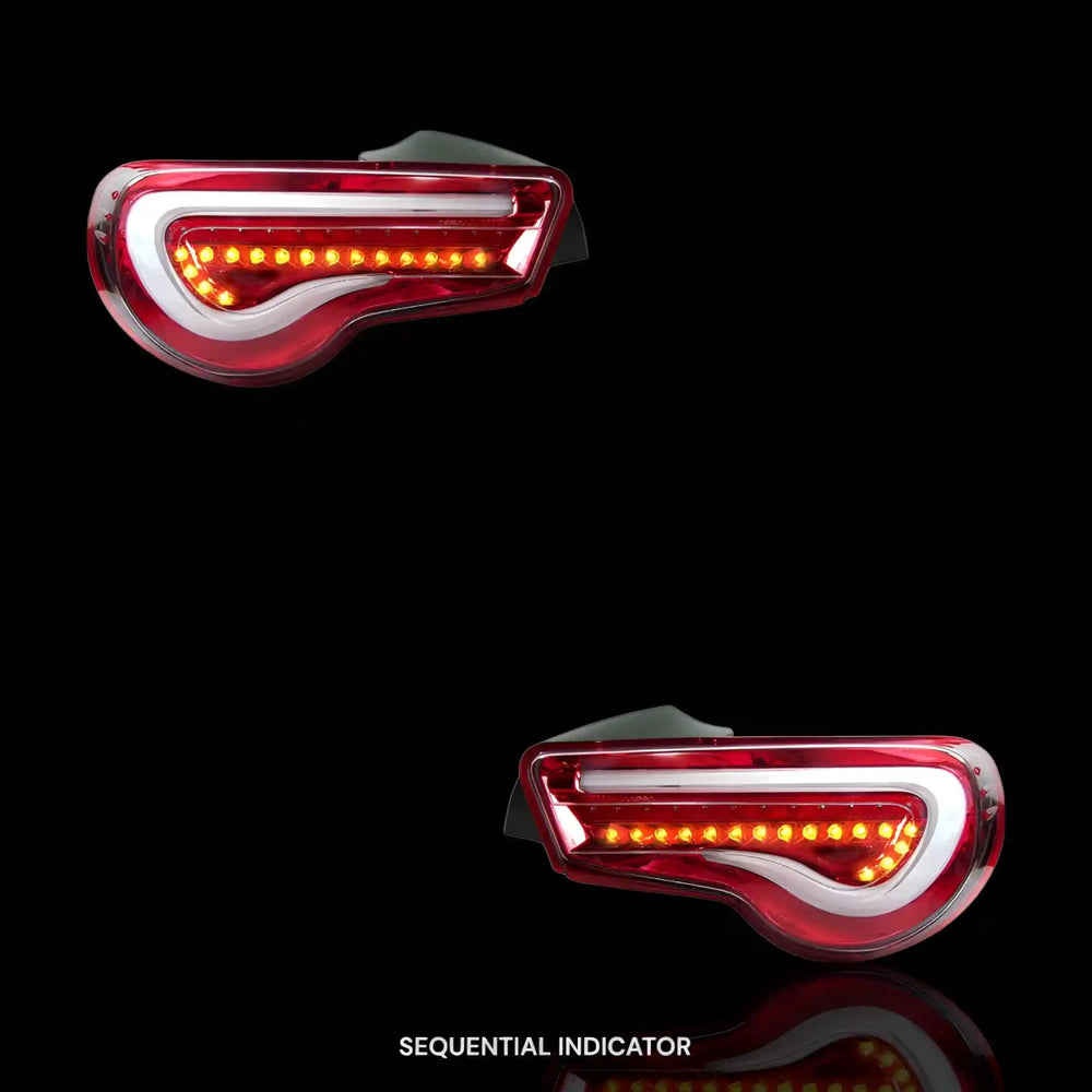 
                  
                    Valenti Sequential Clear Red 3D Stripe Bar Full LED Tail Lights – Fits Toyota 86 / ZN6 1st Gen. (2012 - 2021) | LH + RH Pair - Blckline Automotive
                  
                